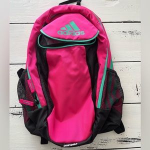 Adidas hydro shield pink, green and black backpack